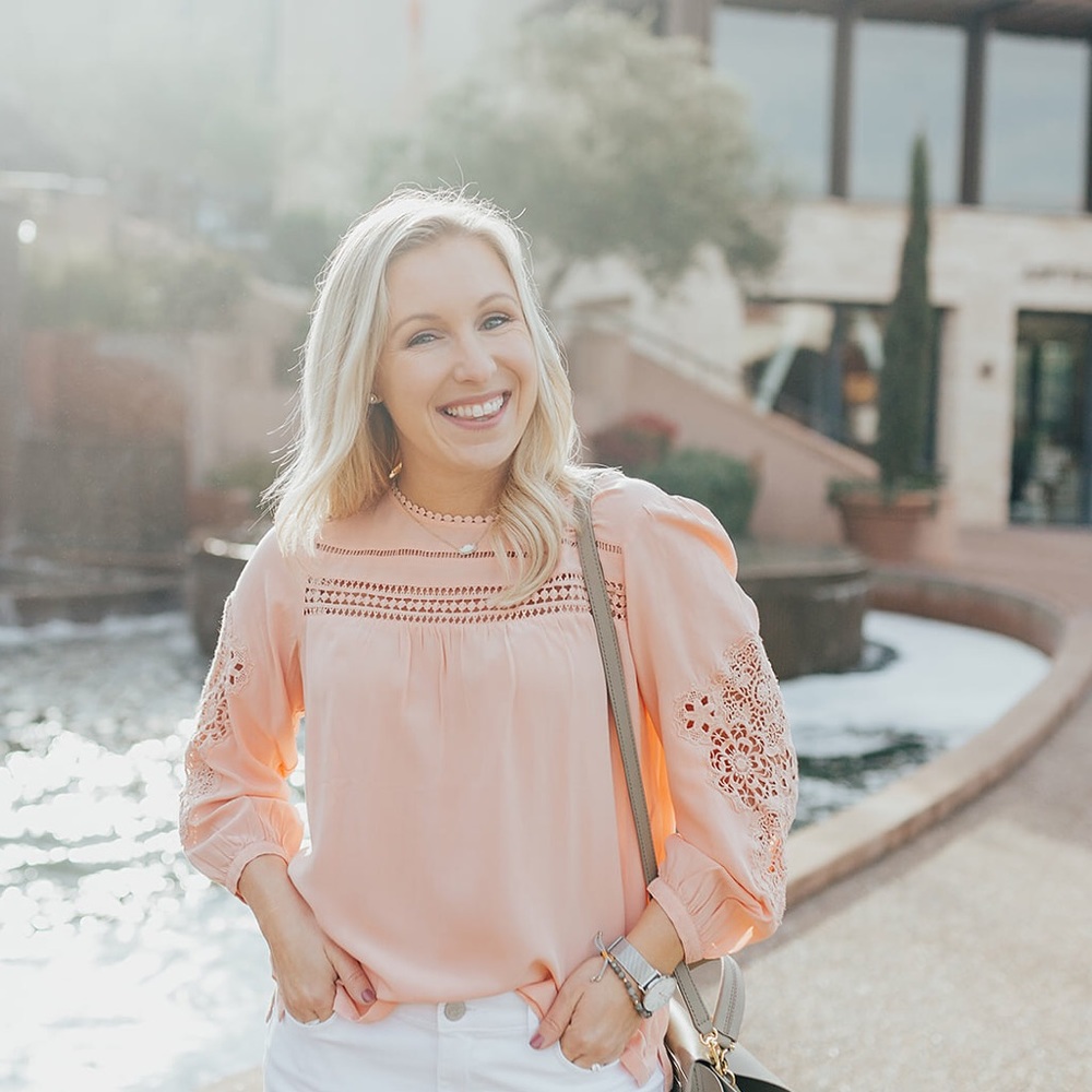 Eyelet lace blouse